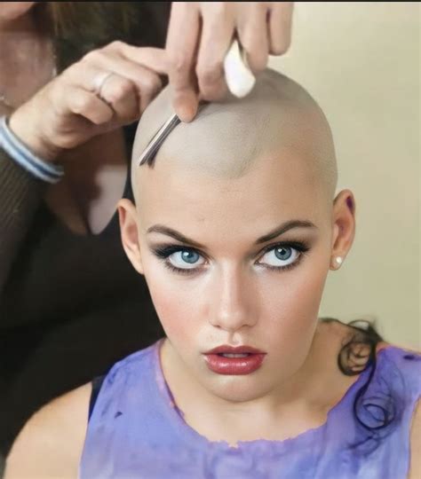 Pin By David Connelly On Bald Women 12 In 2023 Shaved Head Women