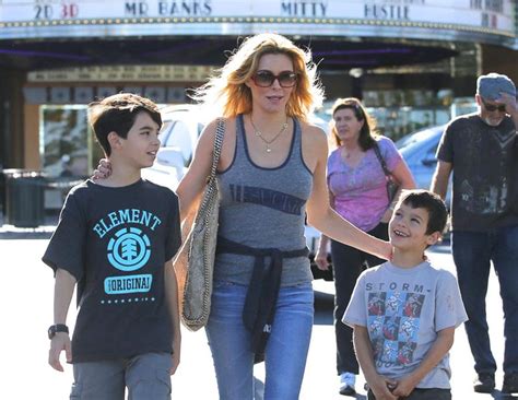 Mother Knows Best Brandi Glanville Wears Top That Says Suckit As She Takes Young Sons To The