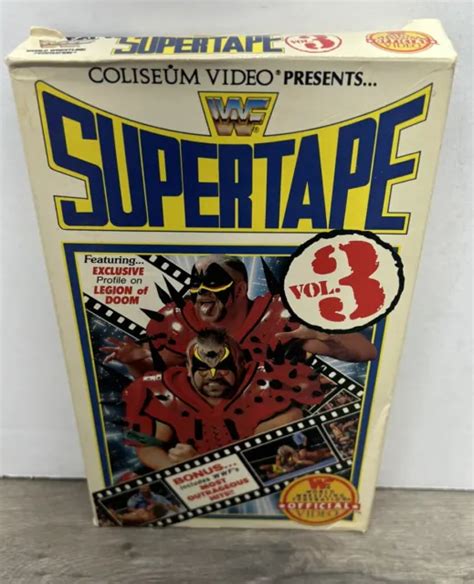 Wwf Supertape Volume Coliseum Video Vhs Wcw Wwe Vintage Wrestling Big