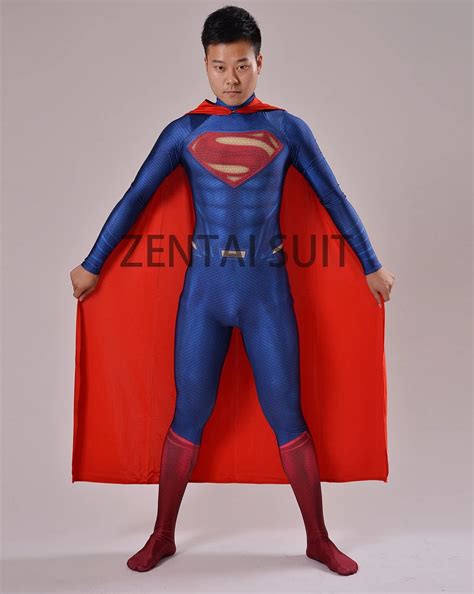 Superman Costume Man Of Steel Superman 3d Shade Spandex Lycra Halloween