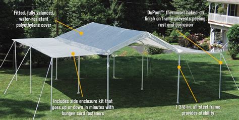 It creates a kind of canopy extension that provides additional shelter when you don't want to sit cooped up inside the tent, but would like a bit of enclosure from bad weather while outside. ShelterLogic Outdoor Canopy Tent With Enclosure ...