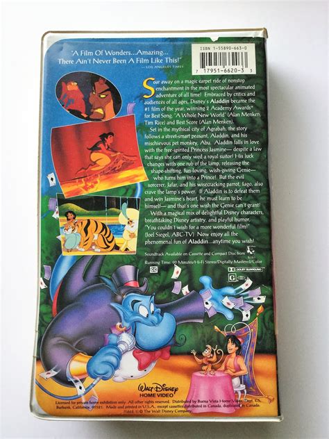 Walt Disney Classic Aladdin Black Diamond Edition Vhs Video Tape Rare Sexiz Pix