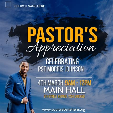 Pastors Appreciation Flyer Template Postermywall