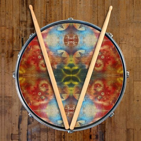 Drum Skin For Bass Snare And Tom Drums Circus Flips Abstract Etsy