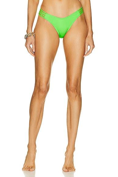 Versace Bikini Bottom In Green Clover Editorialist