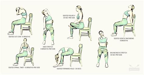 Sit in a chair, close to the edge, and keep your feet directly below your knees. 7 Easy Chair Stretches to Fix Back Pain | Fitness & Mobility