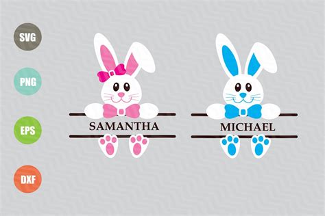 Easter Bunny Svg, Easter Monogram Svg b | Design Bundles