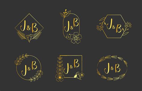 Elegant Wedding Monogram Collection 7391610 Vector Art At Vecteezy