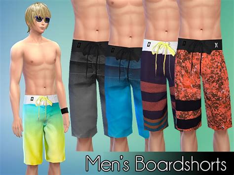 Niresims Mens Boardshorts Sims 4 Male Clothes Mens Boardshorts