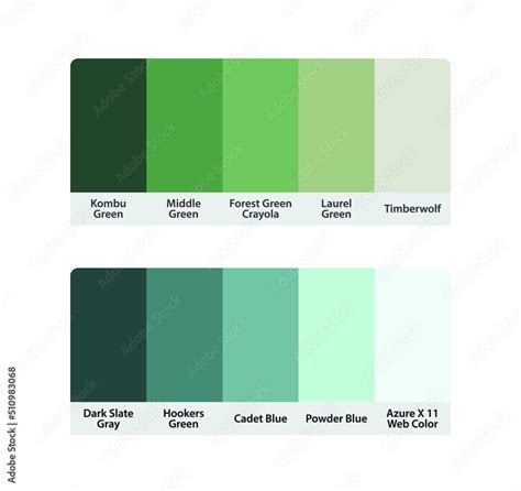 Matching Color Palette Guide Catalog Collection RGB HEX Color Codes With Color Names Suitable