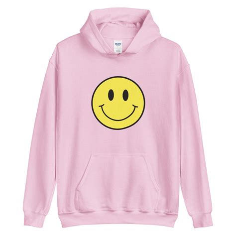 Smiley Face Unisex Hoodie Etsy