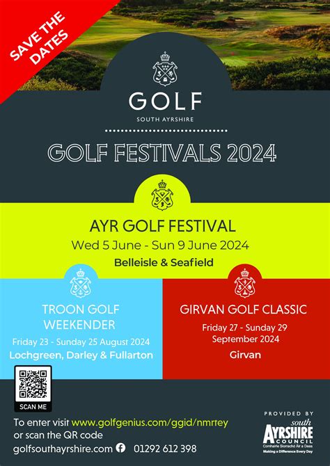 Ayr Golf Festival 2024 5th To 9th June Belleisle And Seafield Golf