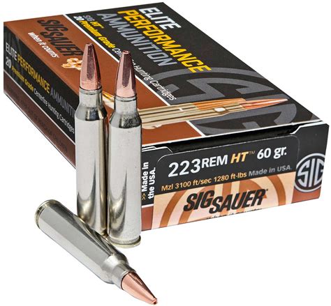 223 Remington 60 Grain Elite Hunting Ht Ammunition 20 Rounds Per Box