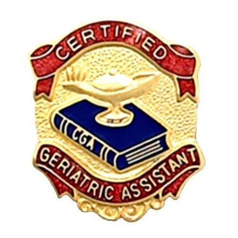 Certified Geriatric Assistant Lapel Pin Medical Emblem Professional 951