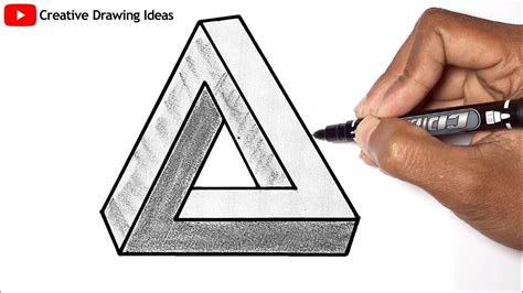 Optical Illusion Drawing Step By Step Easy How To Draw Triangle
