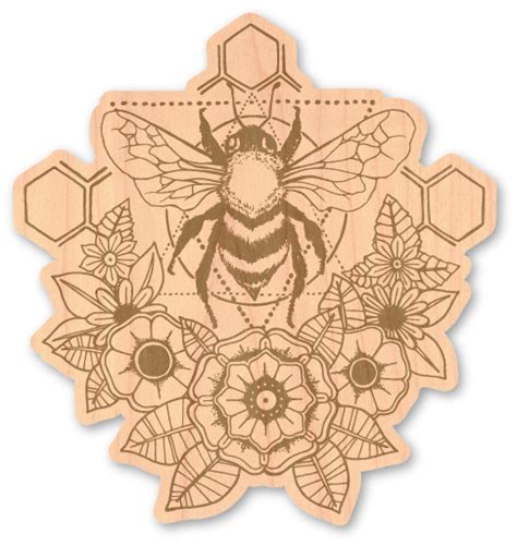 Geometric Bee With Flowers In 2020 Honeycomb Tattoo Geometric Sleeve