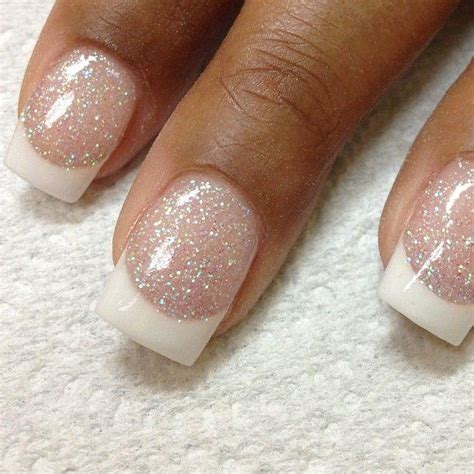 The manicure has become one of popular nail styles among fashionable women. Wedding Nail Designs - Sparkle French Manicure #2057314 - Weddbook