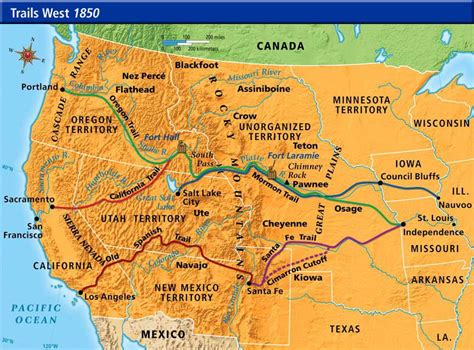 The Oregon Trail Was A 2000 Mile Wheeled Wagon Route And Trail That