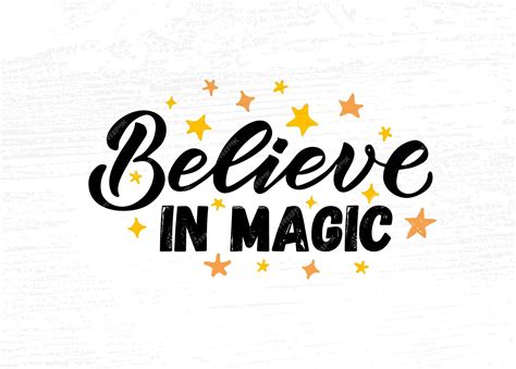 Premium Vector Hand Sketched Believe In Magic Vector Illustration