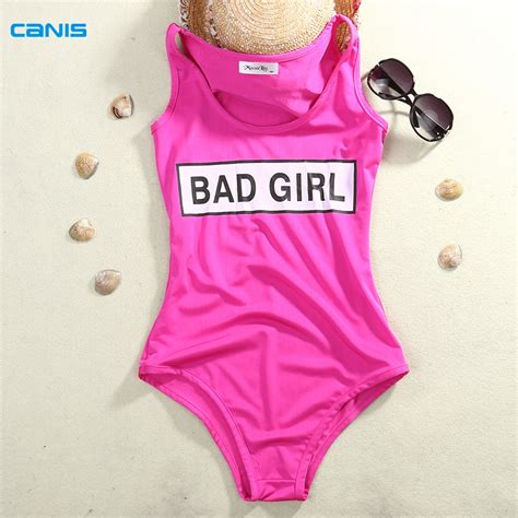 2016 Solid Bad Girl Monokini Swimsuit Sexy One Piece Swim Suits Women