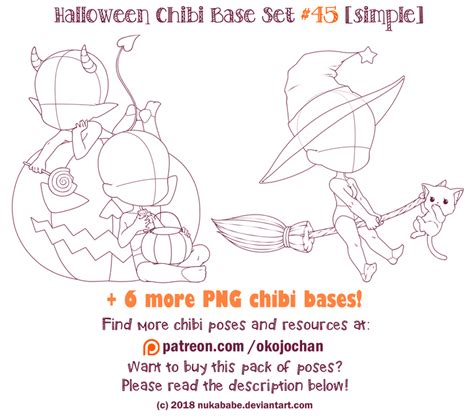 Halloween Bases Simple Chibi Base Set 45 By Nukababe On Deviantart