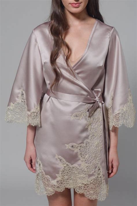 Pin By Natasha Sokolnikova On In A Silk Robe Lace Bridal Robe