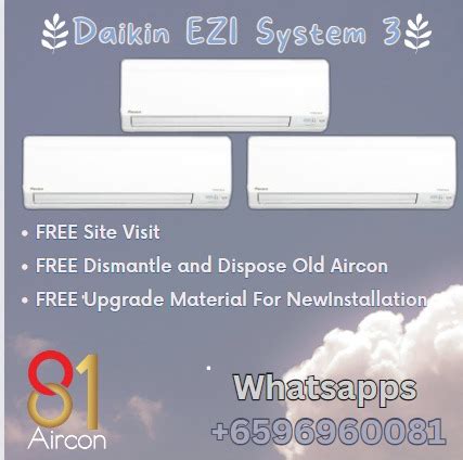 New Cheap Daikin EZI Aicon 3 Tick Inverter 81 Aircon TV Home