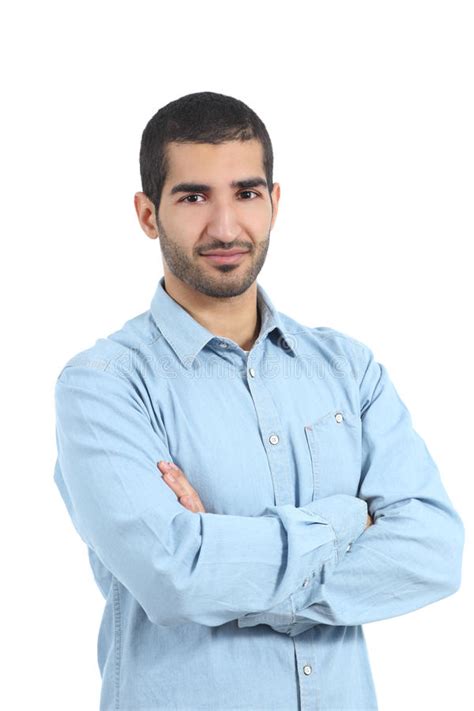 Arab Casual Man Posing With Folded Arms Stock Photo Image Of Ethnic