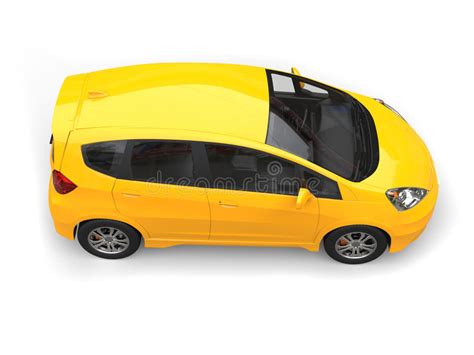 compact yellow car top view stock illustration illustration  expensive drive