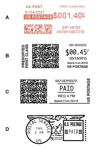 Metered Postage Stamps Hand Prop Room