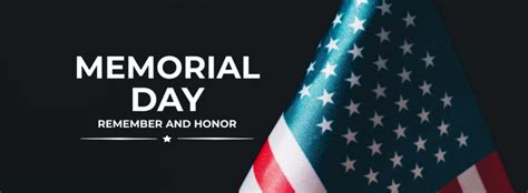 Memorial Day Remember And Honor Online Facebook Cover Template