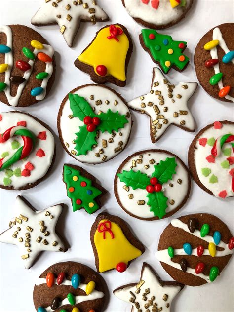 Christmas Gingerbread Cookies Decorated With Royal Icing Sherbakes