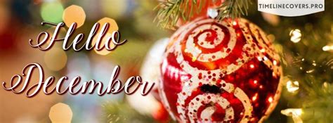 Hello December Christmas Bells Facebook Cover Photo
