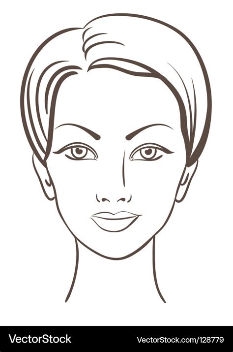 Woman Face Illustration Royalty Free Vector Image