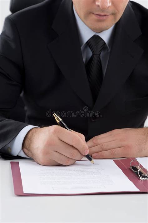Signing Documents Stock Photo Image Of Person People 33521150