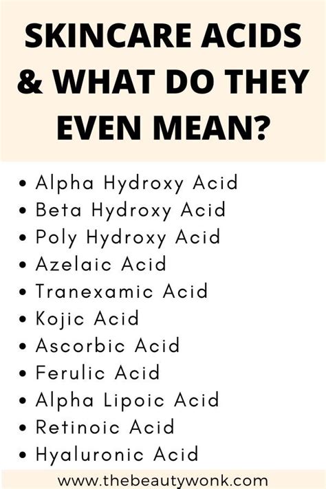 11 Skincare Acids What They Are Benefits And How To Use Them