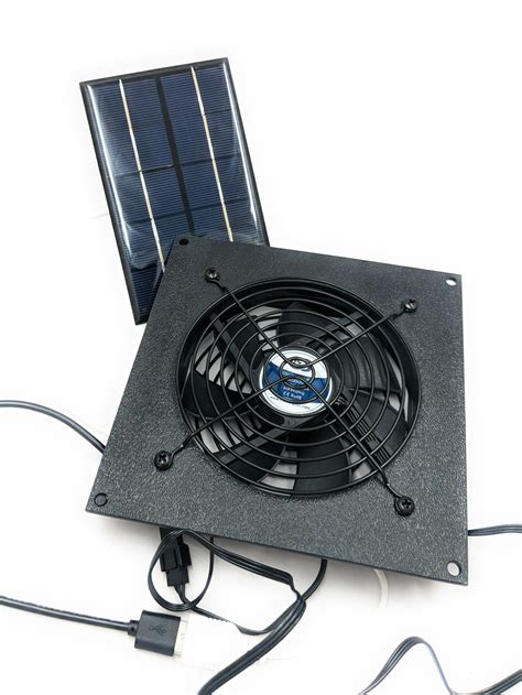 Solar Powered Waterproof Fan Kit For Chicken Coops Greenhouses Dogho