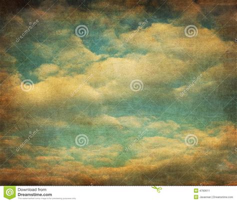 Retro Image Of Cloudy Sky Stock Illustration Illustration Of Vintage