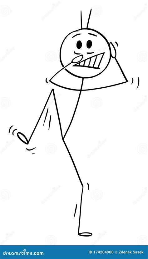Vector Cartoon Illustration Of Shocked Frightened Or Scared Man In