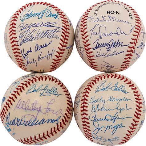 Hall Of Fame Signed Baseball Collection With 75 Different Hof Signatures 4