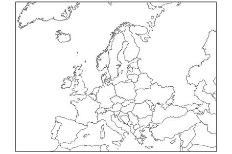 Карта Европы Раскраска Telegraph