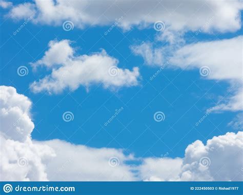 Fluffy Cumulus Clouds Stock Image Image Of Cloudiness 222450503