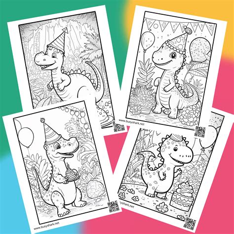 Happy Birthday Dinosaurs Coloring Pages