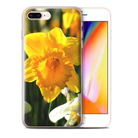 Stuff4 Gel Tpu Casecover For Apple Iphone 8 Plusdaffodilfloral