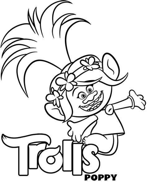 Trolls Logo Coloring Page Coloring Pages