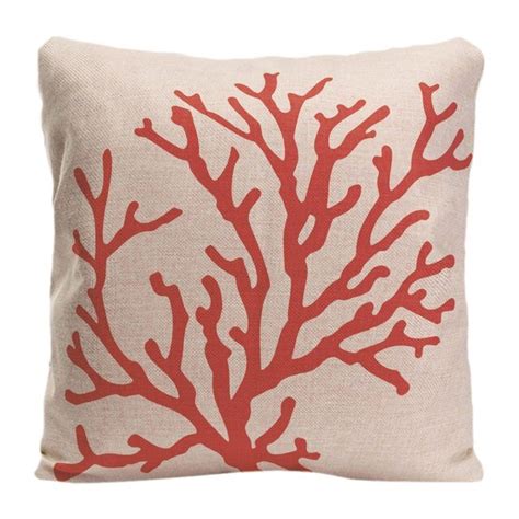 Red Coral Cushion Cover Decorative Pillow For Sofa Car Chair Covers