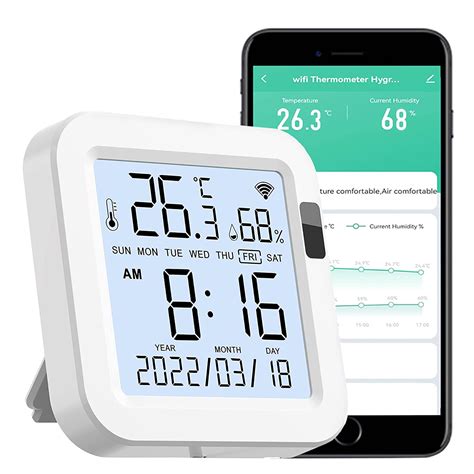 Wifi Temperature Humidity Monitor Upgraded Smart