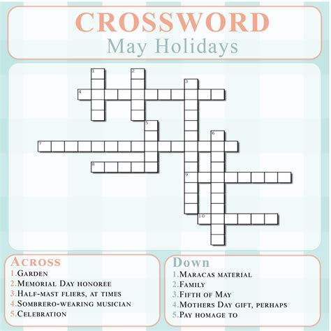 May Holidays Crossword – The Bridge