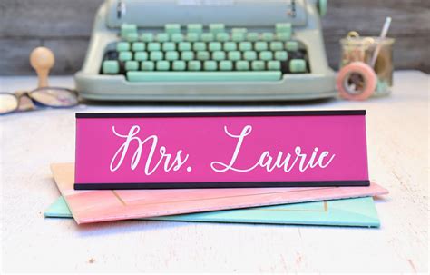 Personalized Name Plate Desk Name Plate Custom Name Plate Etsy