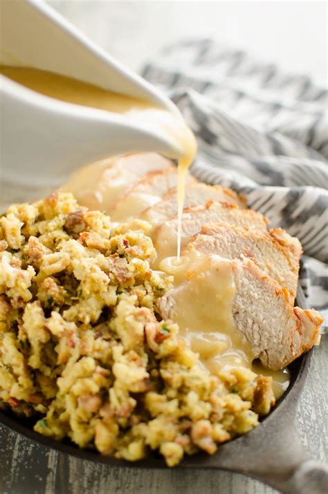 Longer than that can result. Pressure Cooker Pork Loin, Stuffing & Gravy is a delicious one-pot recipe all made in your Inst ...